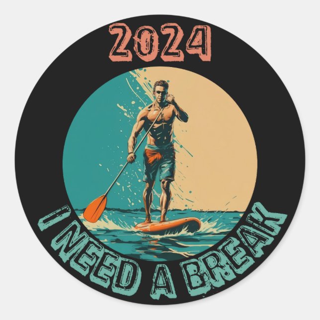 Wellenreiten: sup paddle board surfedition runder aufkleber (Vorderseite)