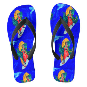 Wellenreitnonnenblau Flip Flops