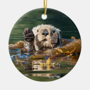 Wellenseeotter Keramik Ornament