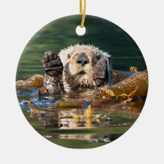 Wellenseeotter Keramik Ornament (Vorne)