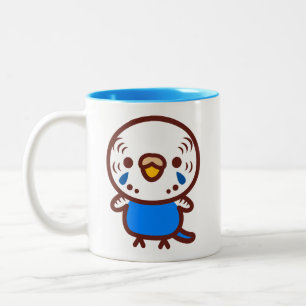 Wellensittich / Normal kobalt weiblich Zweifarbige Tasse