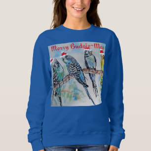 Wellensittich Sittich Damen Lustiges Weihnachten Sweatshirt