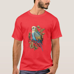 Wellensittich Sittich Papagei Vogel Retro Vintage T-Shirt