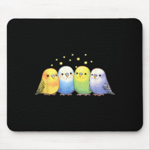 Wellensittich-Vögel Sittich Papagei Lustige Wellen Mousepad