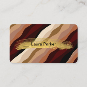 Wellenstreifen Elegantes Modernes Kurven Geschäfts Visitenkarte