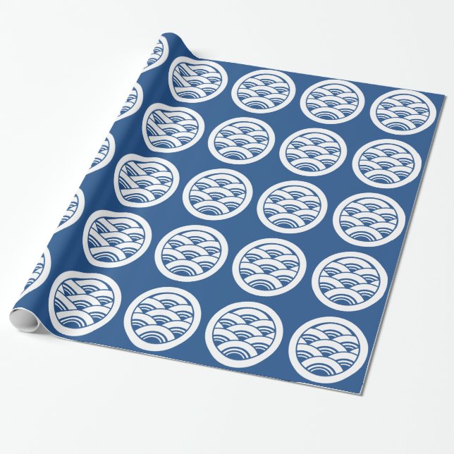 Wellenüberschneidungen im Kreis Geschenkpapier (Ungerollt)