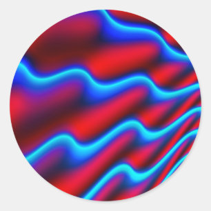 Wellenverlaufskurve Runder Aufkleber