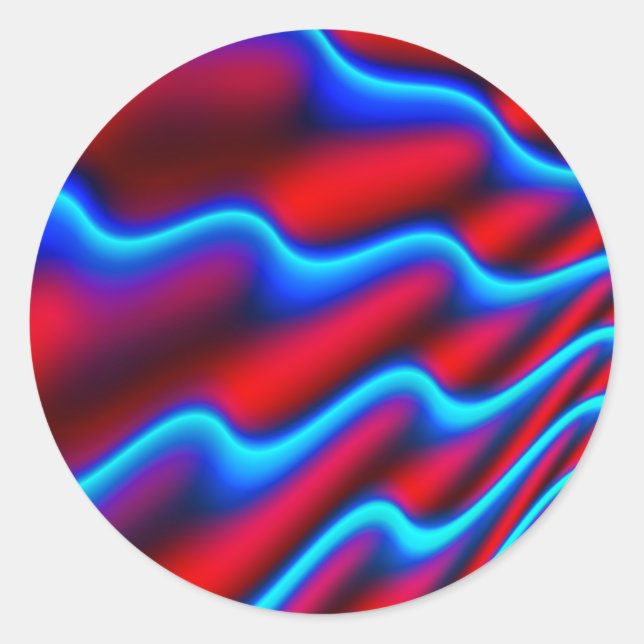 Wellenverlaufskurve Runder Aufkleber (Vorderseite)