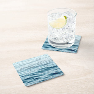 Wellenwasser Rechteckiger Pappuntersetzer