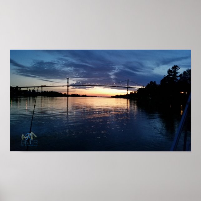 Wellesley Island Bridge Sunset Poster (Vorne)