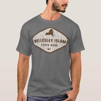 Wellesley Island Staat Park New York Tree Log Text T-Shirt
