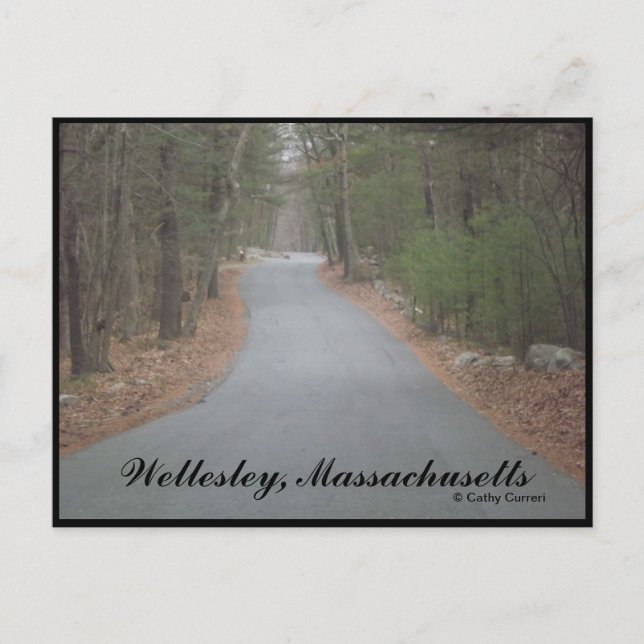 Wellesley, Massachusetts Postkarte (Vorderseite)