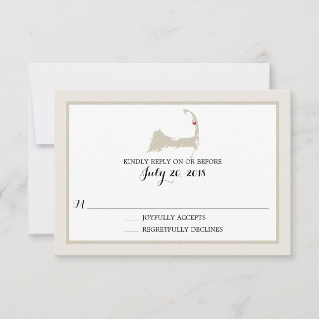 Wellfleet Cape Cod | HochzeitsrSVP RSVP Karte (Vorderseite)