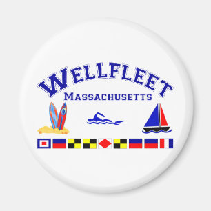 Wellfleet MA Signal-Flaggen Magnet