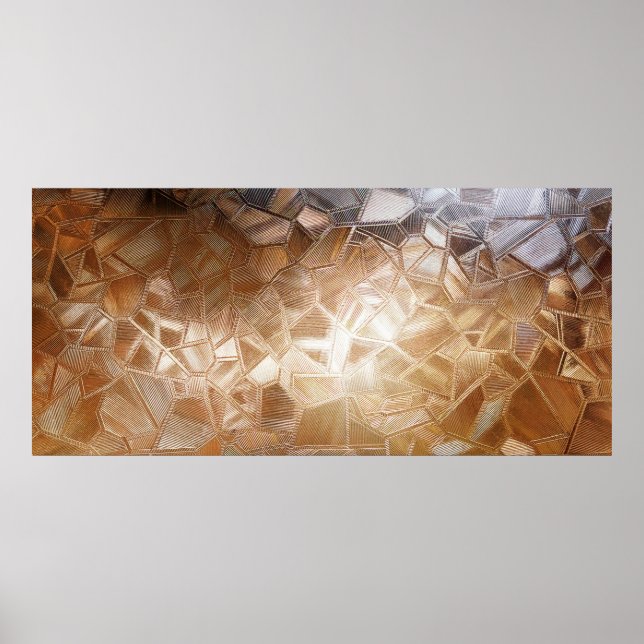 Wellglas mit Hintergrundbeleuchtung. Schönes Licht Poster (Vorne)