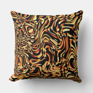 Wellig Abstrakt 270321 - 01 Orange Kissen