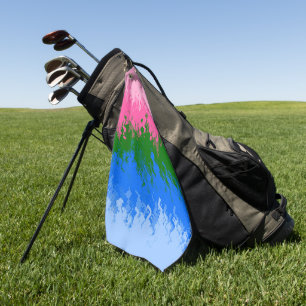 Wellig-tripsiges abstraktes omniromantisches Stolz Golfhandtuch