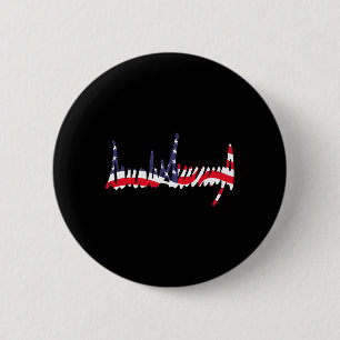 Wellige amerikanische Flagge 47. Präsident Untersc Button