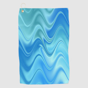Wellige Blaue Abstraktion Golfhandtuch