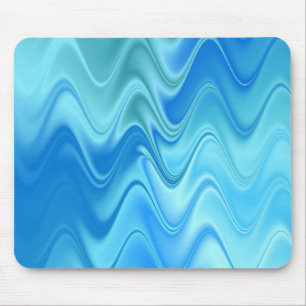 Wellige Blaue Abstraktion Mousepad