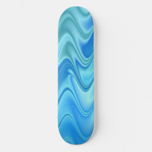 Wellige Blaue Abstraktion Skateboard