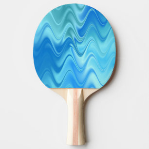 Wellige blaue Abstraktion Tischtennis Schläger