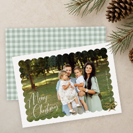 Wellige Fotografie mit Schleife Frohe Weihnachten