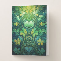 WELLIGE GRÜNE IRISCHE SHAMROCKS