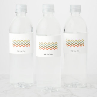 Wellige Linien Wasserflaschenetikett