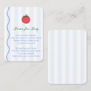Wellige Rand Tomaten Bücher Für Baby Shower Begleitkarte