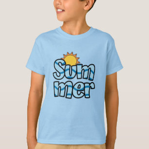 Wellige Sommer-Typografie tropisch T-Shirt