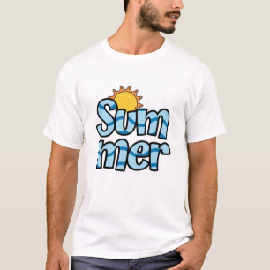 Wellige Sommer-Typografie tropisch T-Shirt