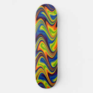 Welliges mehrfarbiges Abstrakt Skateboard