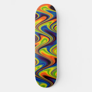 Welliges mehrfarbiges Abstrakt Skateboard