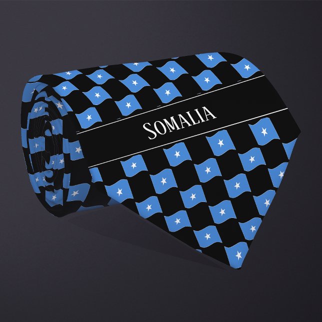 Welliges Somalia-Flaggenmuster  Krawatte (Von Creator hochgeladen)