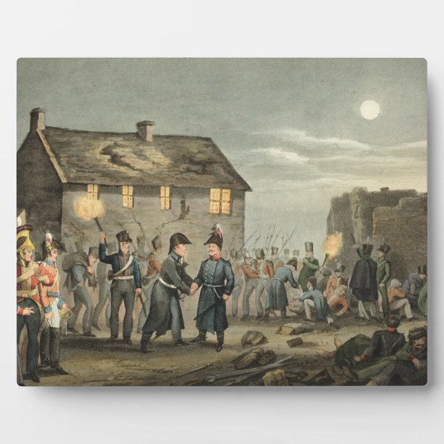 Wellington and Blucher Meeting by Accident Fotoplatte (Vorderseite)