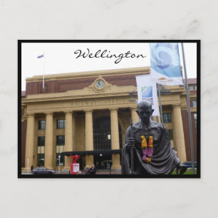 Wellington-Bahnstatue Postkarte