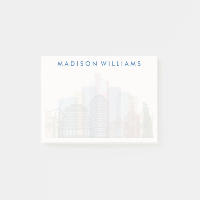 Wellington, Neuseeland| City Skyline Post-it Klebezettel (Vorderseite)