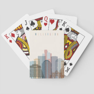 Wellington, Neuseeland   City Skyline Spielkarten