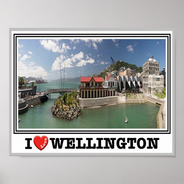 Wellington - Neuseeland - I Liebe - Poster (Vorne)