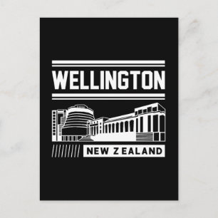 Wellington Neuseeland Moderne Typografie-Design Postkarte