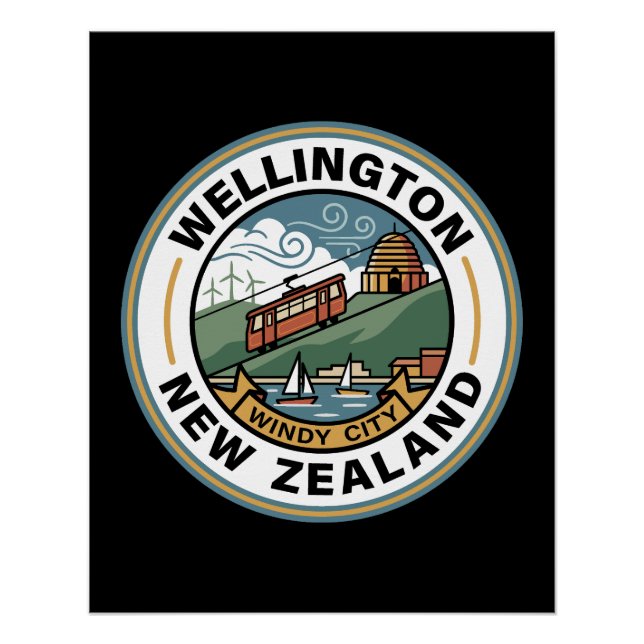 Wellington Neuseeland Poster (Vorderseite)