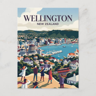 Wellington Neuseeland Postkarte