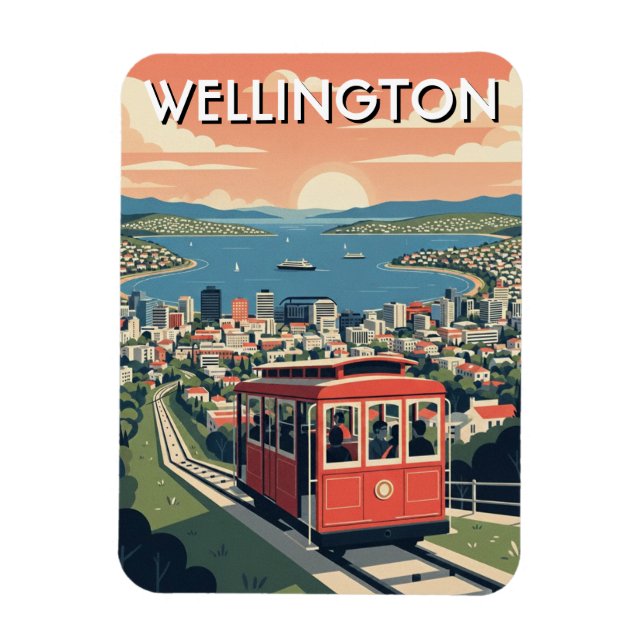 Wellington Neuseeland Postkarte Magnet (Vertikal)