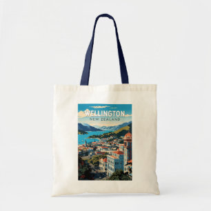 Wellington Neuseeland Reise Kunst Vintage Tragetasche