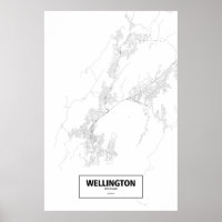 Wellington, Neuseeland (schwarz auf weiß)