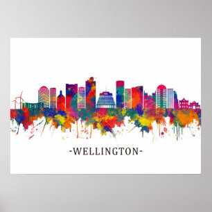 Wellington Neuseeland Skyline Poster