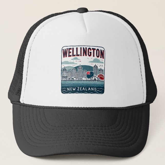 Wellington Neuseeland Truckerkappe (Vorderseite)