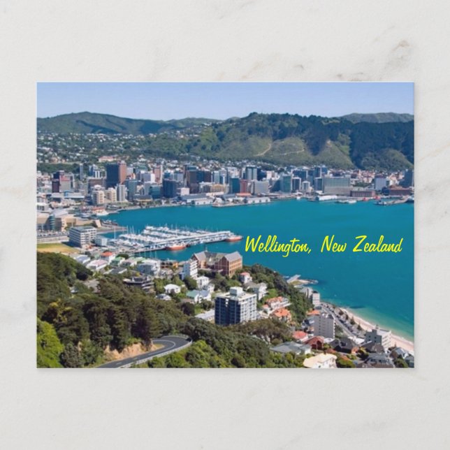 Wellington New Zealand Postcard Postkarte (Vorderseite)