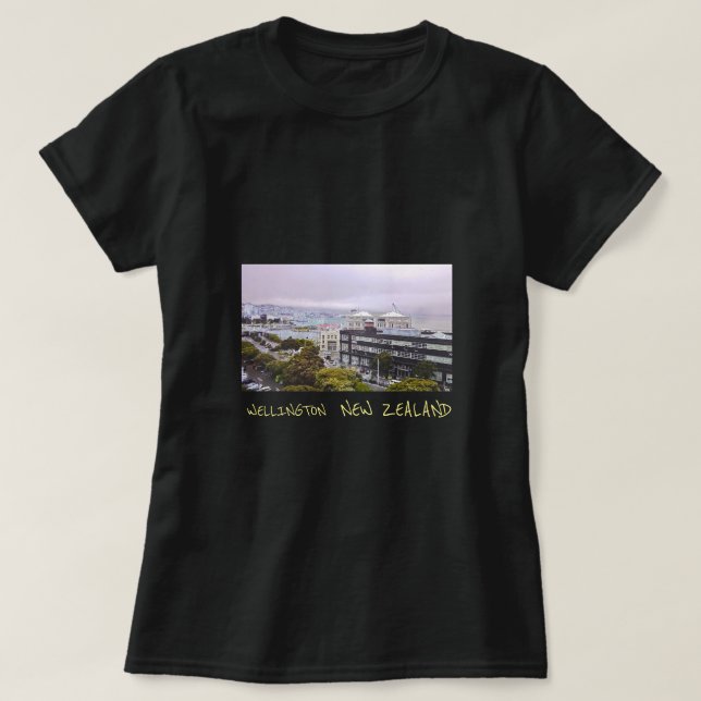 Wellington New Zealand Reiseprint T-Shirt (Design vorne)